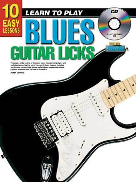 10 Easy Lessons Learn To Play Blues Guitar Licks Book/Online Media