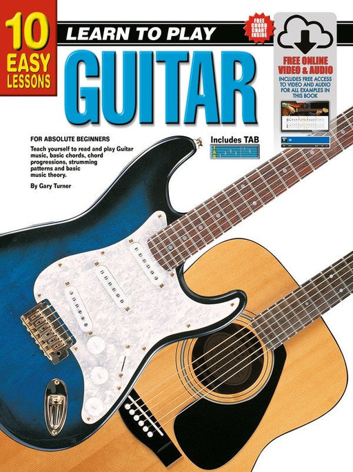 10 Easy Lessons Learn To Play Guitar Book/Online Media