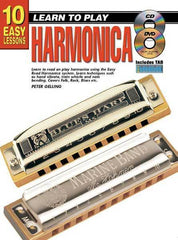 10 Easy Lessons Learn To Play Harmonica Book/Online Media