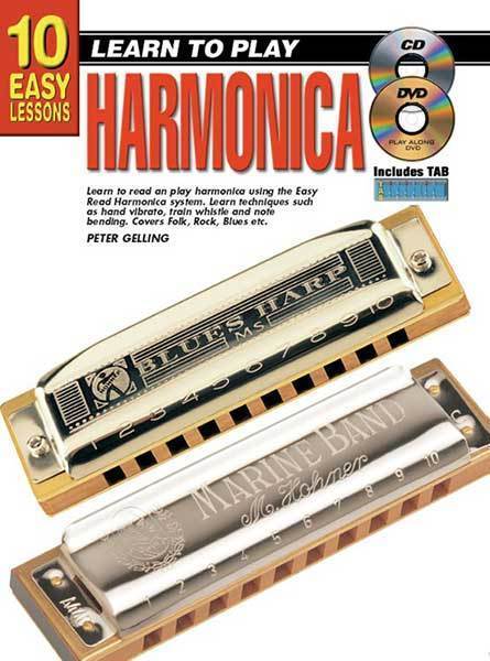 10 Easy Lessons Learn To Play Harmonica Book/Online Media