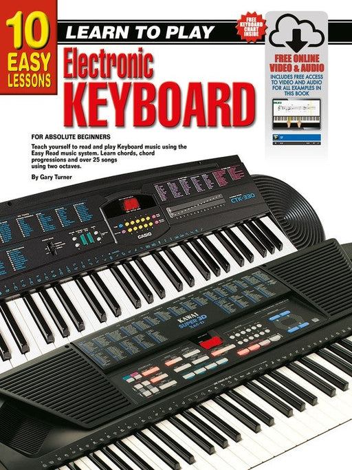 10 Easy Lessons Learn To Play Keyboard Book/Online Media