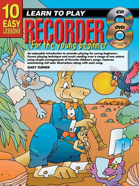10 Easy Lessons Learn To Play Recorder for The Young Beginner Book/Online Audio