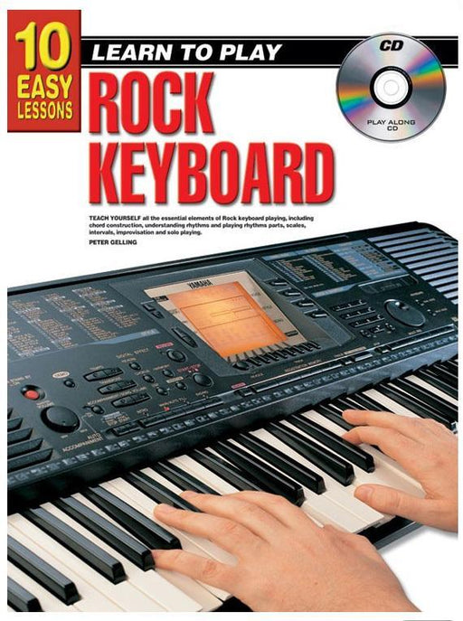 10 Easy Lessons Learn To Play Rock Keyboard Book/Online Audio
