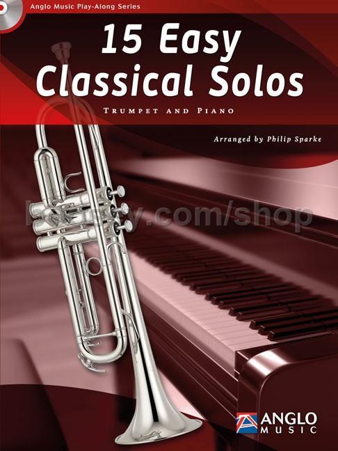 15 Easy Classical Solos, Trumpet & Piano-Brass-Anglo Music Press-Engadine Music