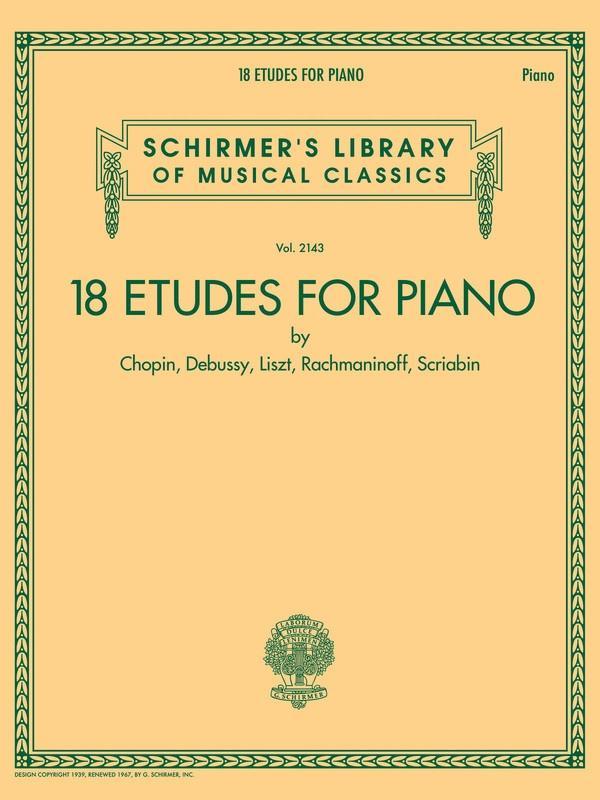 18 Etudes for Piano-Piano & Keyboard-G. Schirmer, Inc.-Engadine Music