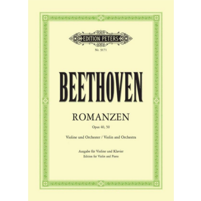 2 Romances Op. 40 G major & Op. 50 F major for Violin and Piano, Ludwig van Beethoven-Strings-Edition Peters-Engadine Music