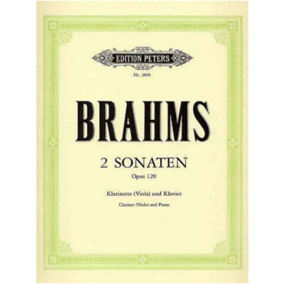 2 Sonatas Op. 120 Clarinet (Viola) and Piano, Johannes Brahms-Woodwind-Edition Peters-Engadine Music