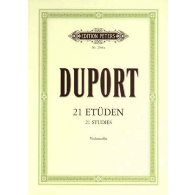 21 Studies for Cello, Jean-Louis Duport-Strings-Edition Peters-Engadine Music