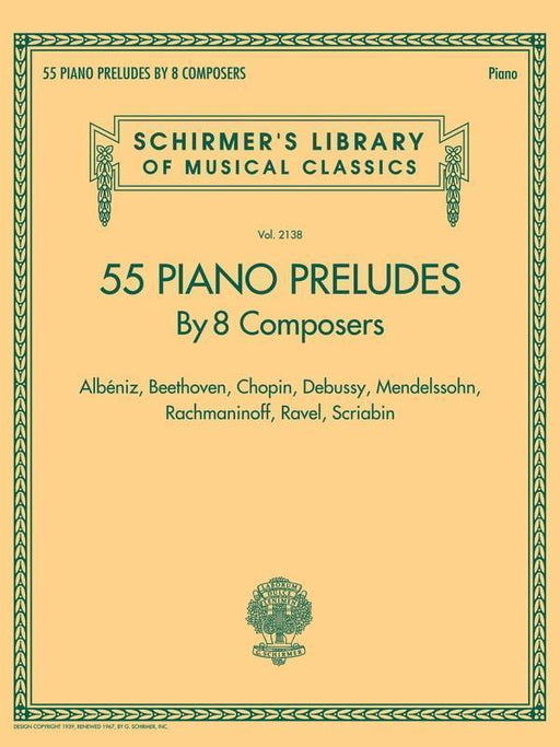 55 Piano Preludes By 8 Composers-Piano & Keyboard-G. Schirmer Inc.-Engadine Music