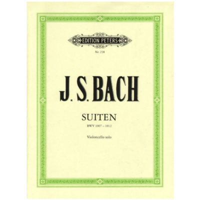 6 Suites for Solo Cello BWV 1007-1012, Johann Sebastian Bach-Strings-Edition Peters-Engadine Music