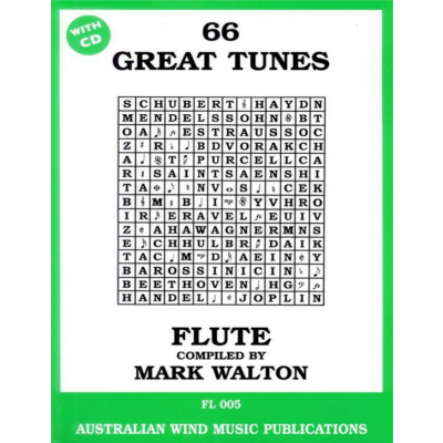 66 Great Tunes For Flute Bk/CD-Woodwind-Australian Wind Music Publications-Engadine Music