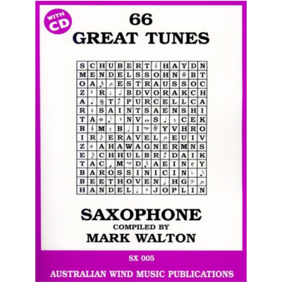 66 Great Tunes for Alto Saxophone Bk/CD-Woodwind-Australian Wind Music Publications-Engadine Music