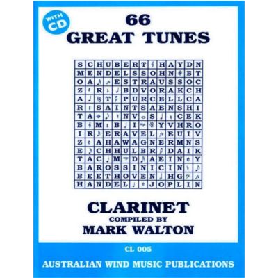 66 Great Tunes for Clarinet Bk/CD-Woodwind-Australian Wind Music Publications-Engadine Music