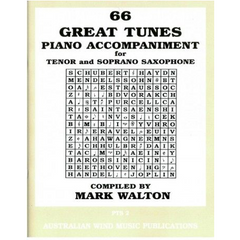 66 Great Tunes for Tenor and Soprano Saxophone - Piano Accompaniment-Woodwind-Australian Wind Music Publications-Engadine Music