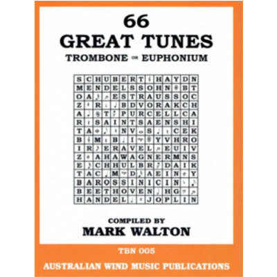 66 Great Tunes for Trombone and Euphonium Bk/CD-Brass-Australian Wind Music Publications-Engadine Music