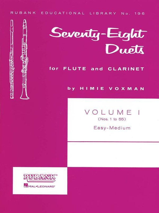 78 Duets for Flute and Clarinet Volume 1-Woodwind-Rubank Publications-Engadine Music