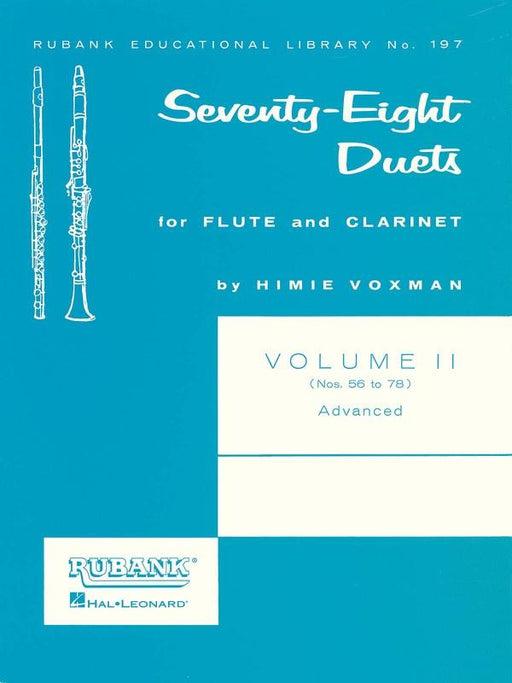 78 Duets for Flute and Clarinet, Volume 2-Woodwind-Rubank Publications-Engadine Music