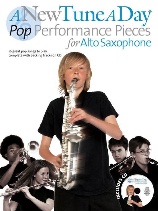A New Tune A Day Pop Performance Pieces for Alto Sax, Book & CD-Woodwind-Boston Music-Engadine Music