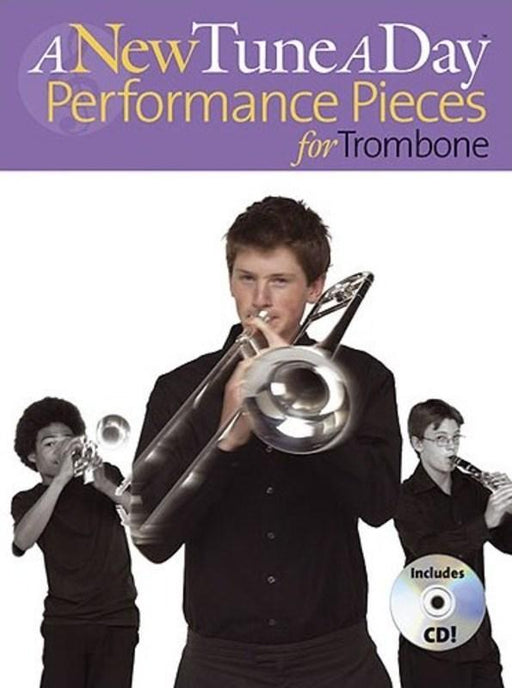 A New Tune A Day Performance Pieces for Trombone, Book & CD-Brass-Boston Music-Engadine Music