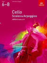 ABRSM Cello Scales & Arpeggios Grades 6-8-Strings-ABRSM-Engadine Music