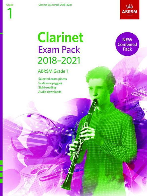 ABRSM Clarinet Exam Pack 2018-2021 Grade 1-Woodwind-ABRSM-Engadine Music