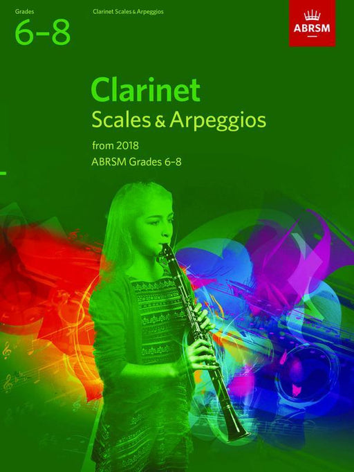 ABRSM Clarinet Scales & Arpeggios from 2018 Grades 6-8-Woodwind-ABRSM-Engadine Music