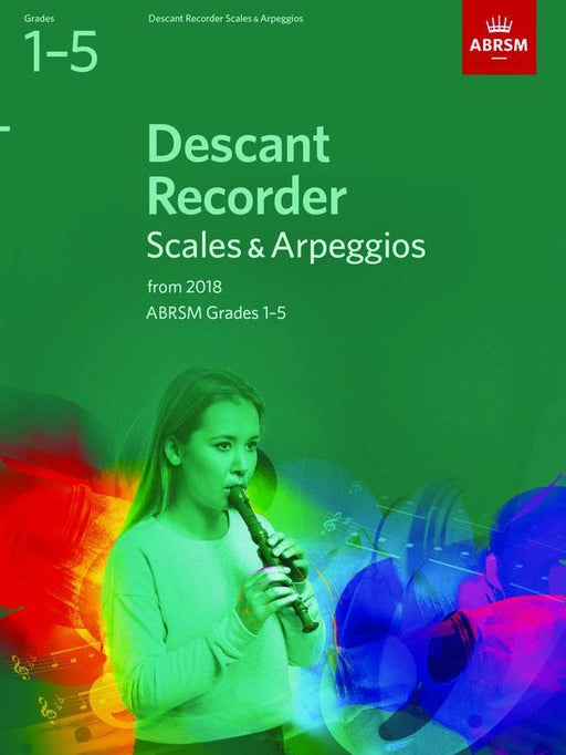 ABRSM Descant Recorder Scales & Arpeggios from 2018 Grades 1-5-Woodwind-ABRSM-Engadine Music