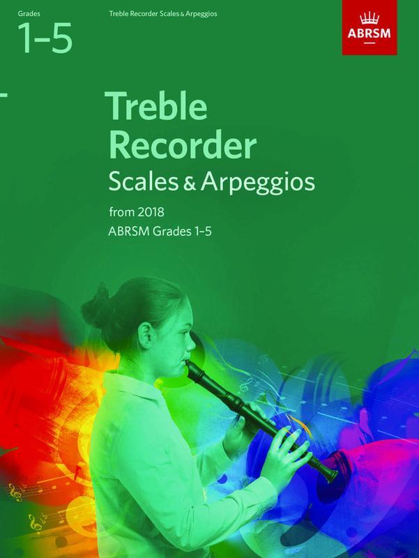 ABRSM Treble Recorder Scales & Arpeggios from 2018 Grades 1-5-Woodwind-ABRSM-Engadine Music