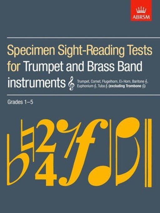 ABRSM Trumpet and Brass Band Instruments (Treble Clef) Specimen Sight-Reading Tests Grades 1-5-Brass-ABRSM-Engadine Music