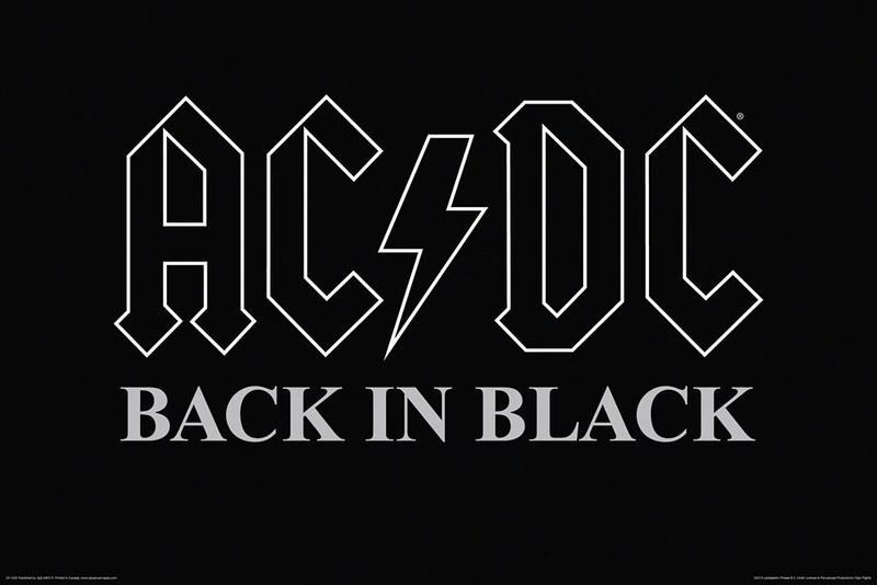 AC/DC - Back in Black - Wall Poster-Music Poster-Aquarius-Engadine Music