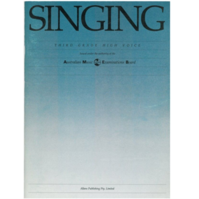 AMEB Singing - High Voice Grade 3-Vocal-AMEB-Engadine Music