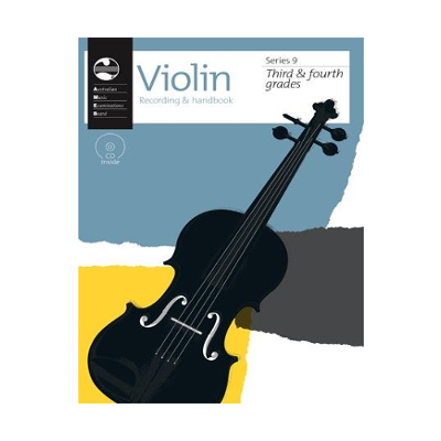 AMEB Violin Series 9- Recording and Handbook Grade 3 & 4-Strings-AMEB-Engadine Music