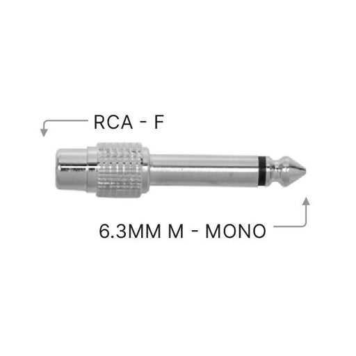Adaptor Male 6.3mm to RCA Socket Female