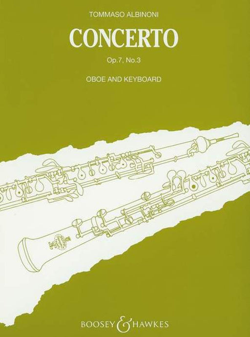 Albinoni - Concerto Bb Major Op. 7 No. 3 Oboe/Piano-Woodwind-Engadine Music-Engadine Music