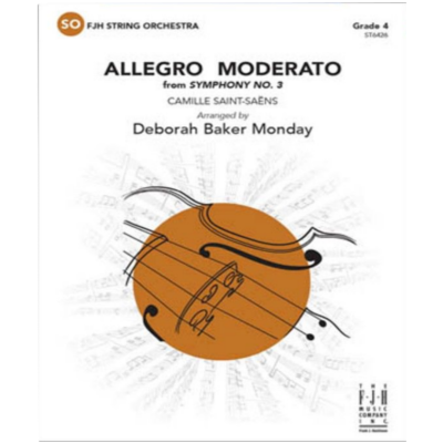 Allegro Moderato from Symphony No. 3, Saint-Saens Arr. Deborah Baker Monday String Orchestra Grade 4-String Orchestra-FJH Music Company-Engadine Music