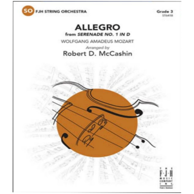 Allegro from Serenade No.1 in D, Mozart Arr. Robert D. McCashin String Orchestra Grade 3-String Orchestra-FJH Music Company-Engadine Music