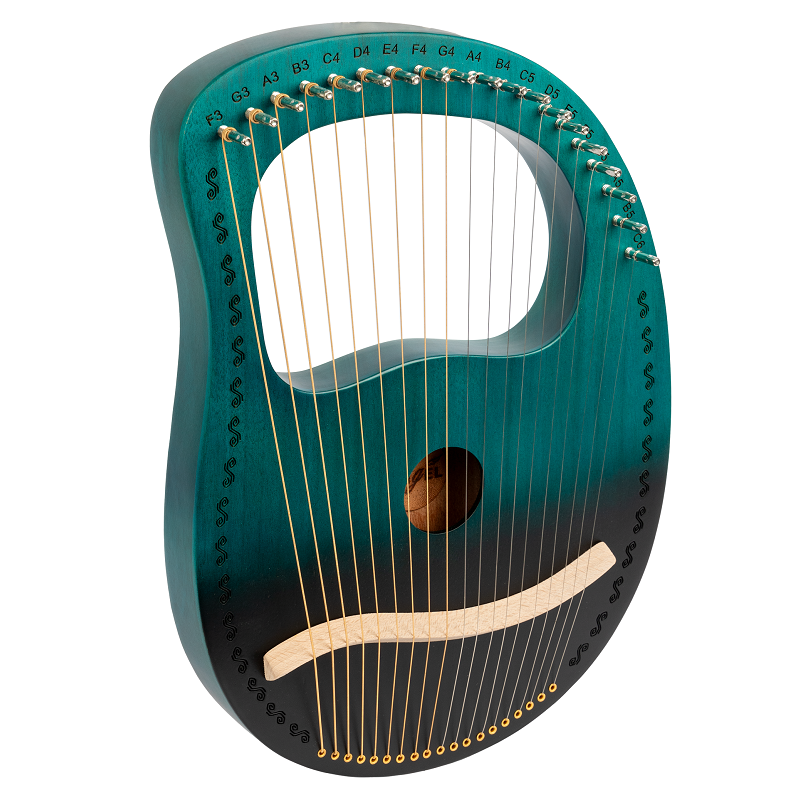 Angel Lyre Harp Ocean Blue