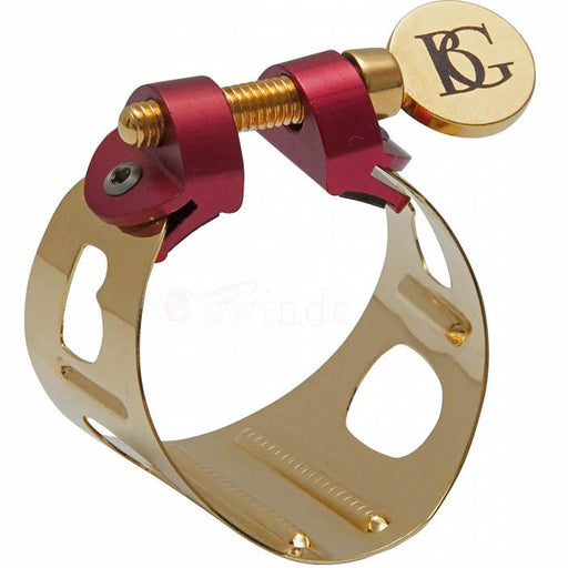 BG Duo Gold Lacquered Ligature with Cap for Clarinet & Alto Sax