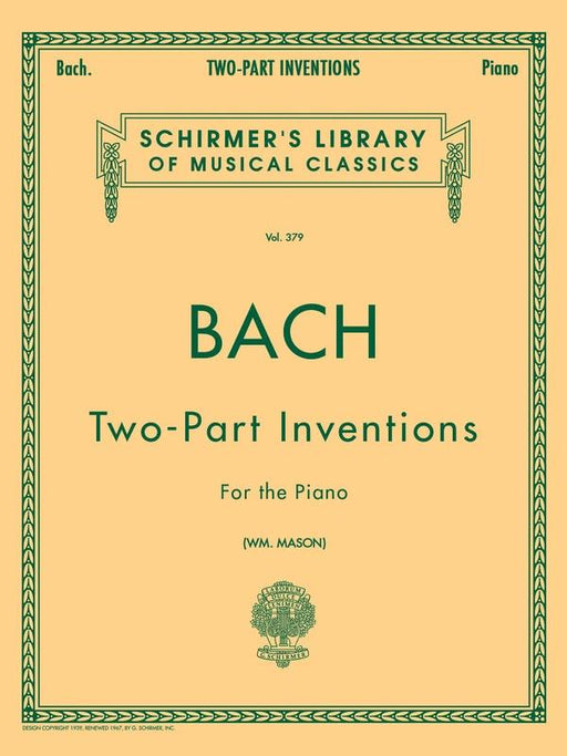 Bach - 15 Two-Part Inventions, Piano-Piano & Keyboard-G. Schirmer Inc.-Engadine Music