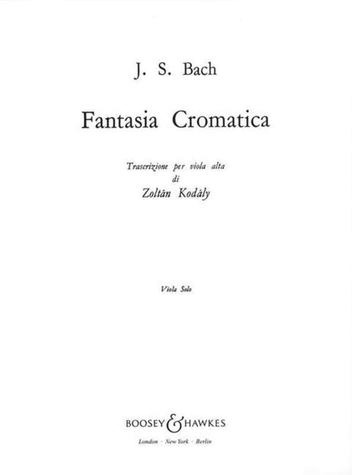 Bach - Fantasia Cromatica, Viola-Strings-Boosey & Hawkes-Engadine Music