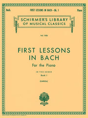 Bach - First Lessons in Bach Book 1, Piano-Piano & Keyboard-G. Schirmer, Inc.-Engadine Music