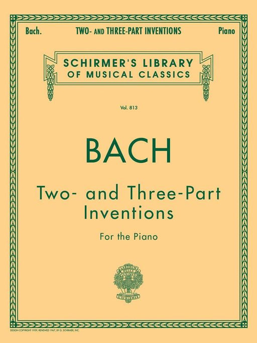 Bach - Two and Three Part Inventions, Piano-Piano & Keyboard-G. Schirmer Inc.-Engadine Music