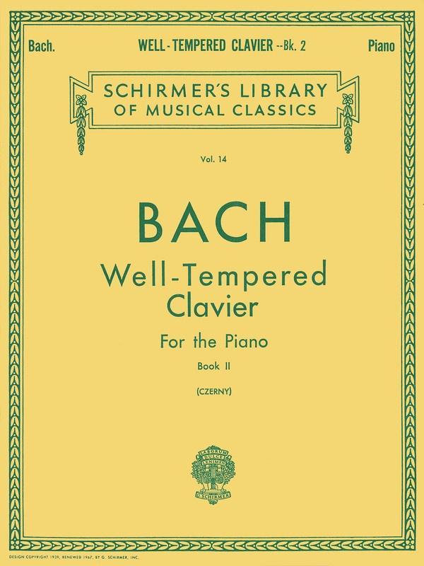 Bach - Well Tempered Clavier - Book 2, Piano-Piano & Keyboard-G. Schirmer Inc.-Engadine Music