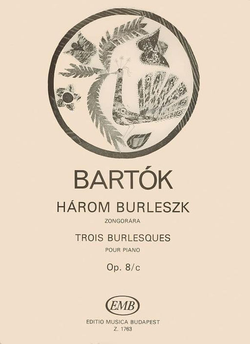 Bartok - Three Burlesques Op. 8c Piano-Piano & Keyboard-Editio Musica Budapest-Engadine Music