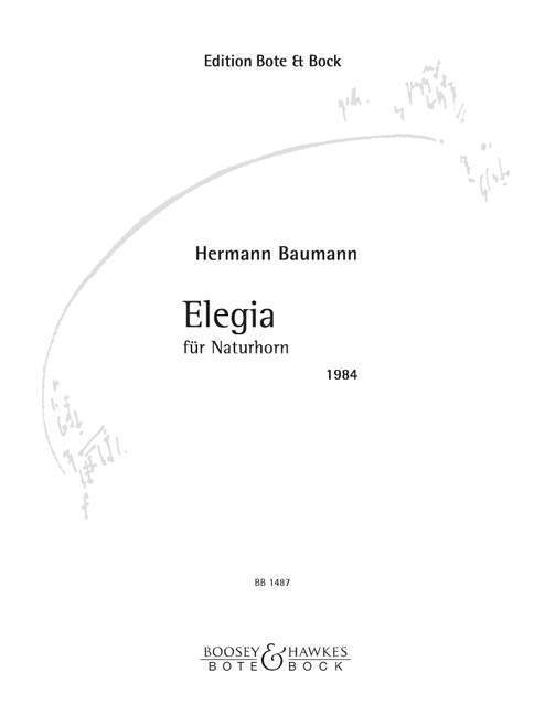 Baumann - Elegie for Natural horn-Brass-Bote & Bock-Engadine Music
