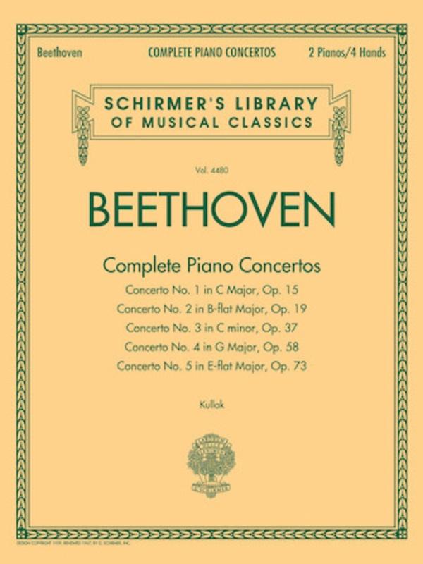 Beethoven - Complete Piano Concertos, for 2 Pianos/4 Hands