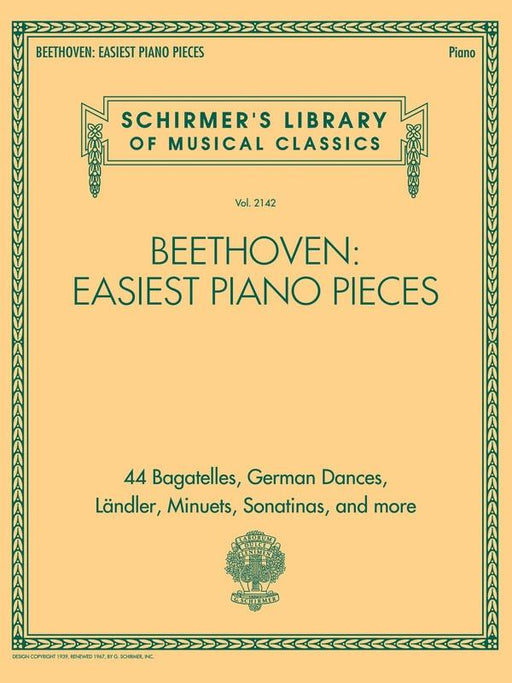 Beethoven - Easiest Piano Pieces-Piano & Keyboard-G. Schirmer, Inc.-Engadine Music