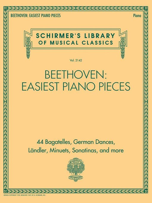 Beethoven - Easiest Piano Pieces-Piano & Keyboard-G. Schirmer, Inc.-Engadine Music