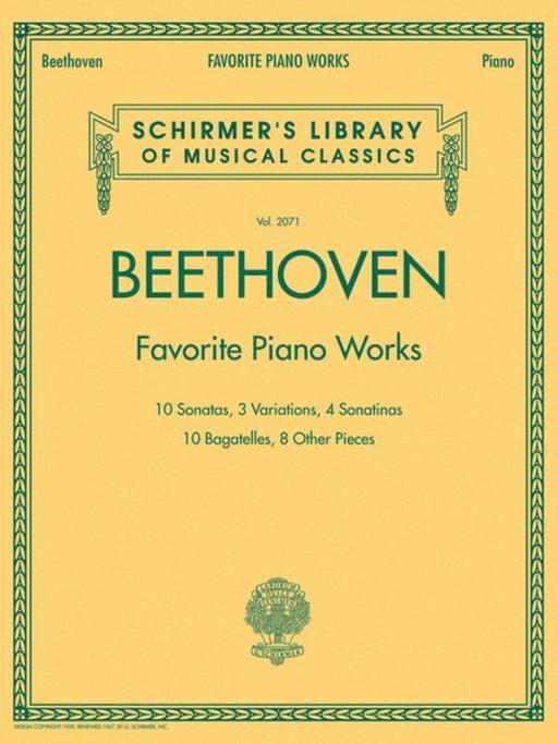 Beethoven - Favorite Piano Works-Piano & Keyboard-G. Schirmer Inc.-Engadine Music