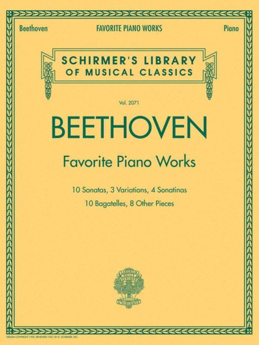 Beethoven - Favorite Piano Works-Piano & Keyboard-G. Schirmer Inc.-Engadine Music